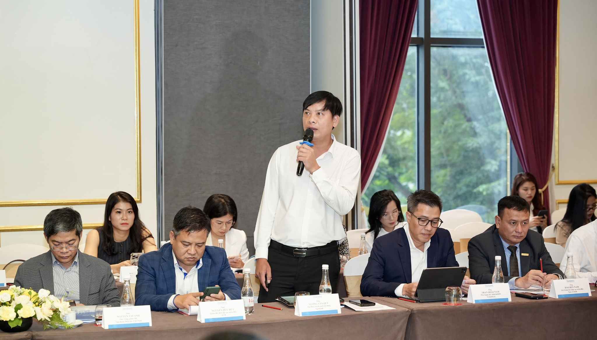 Ong Vuong Van Quy, Pho Truong Ban Chinh sach Tin dung Agribank phat bieu tai Hoi thao “Chuyen doi nang luong xanh nhin tu Nghi quyet 70 cua Bo Chinh tri”