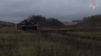 Tanks of the Russian Zapad army on the battlefield. Photo: Russian Ministry of Defense