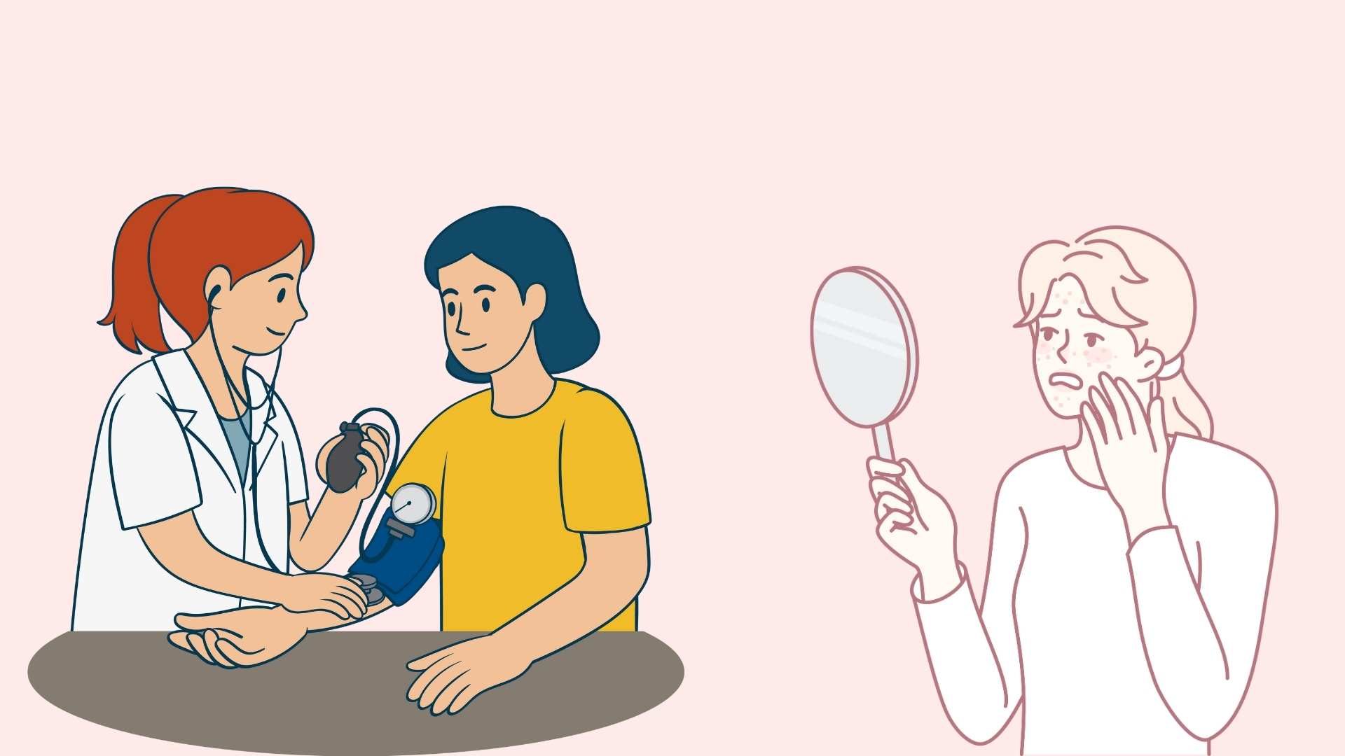 Unusual signs on the skin that may be related to high blood pressure. Graphics: Minh Chau