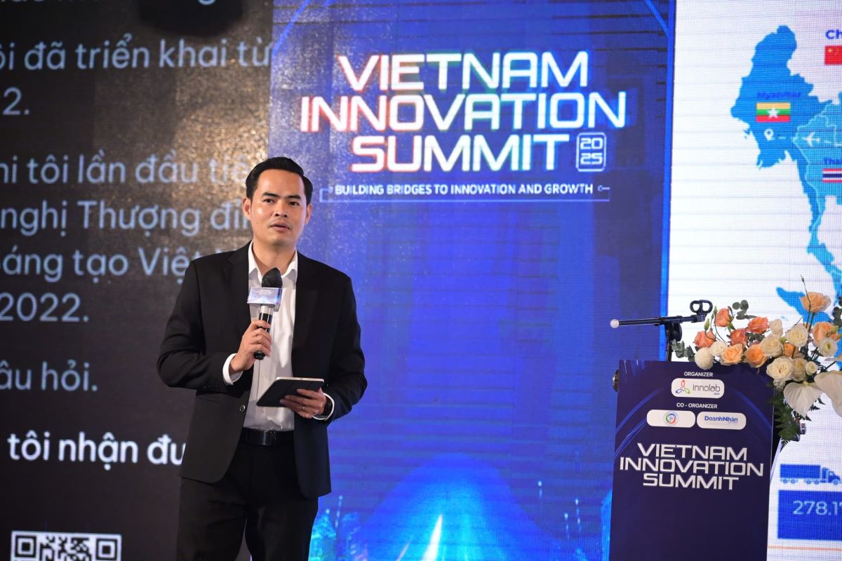 Ong Huynh Cong Thang, Chu tich kiem Giam doc dieu hanh InnoLab Asia chia se ve y nghia, tam quan trong cua su kien. Anh: Mai Khanh
