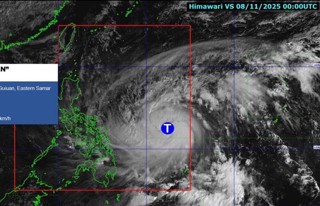 Typhoon Fung-wong on the morning of November 8. Photo: PAGASA