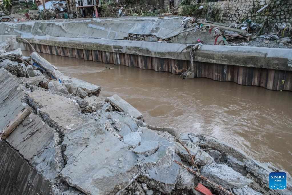 Bo ke bi hu hai o tinh Cebu, Philippines, ngay 5.11. Anh: Xinhua