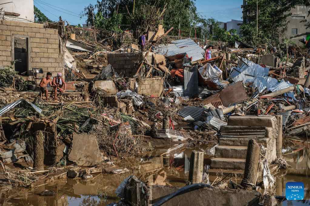 A house is devastated after Typhoon No. 13 Kalmaegi in Seoul, Philippines, on November 5. Photo: Xinhua