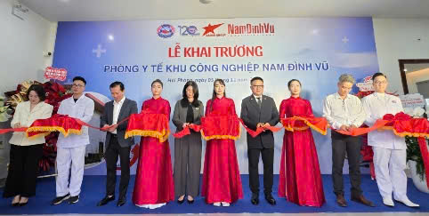 Nam Dinh Vu Industrial Park Health Department - adds a new address to take care of workers' health in Hai Phong. Photo: Viet Tiep Hospital