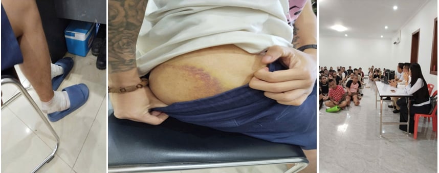 Hình ảnh tiếp nhận công dân Việt Nam trở về từ các khu lừa đảo trực tuyến. Ảnh: Công an tỉnh Hưng Yên