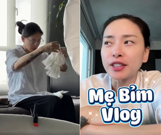 Ngo Thanh Van trong video ve hanh trinh 3 thang lam me. Anh cat tu video