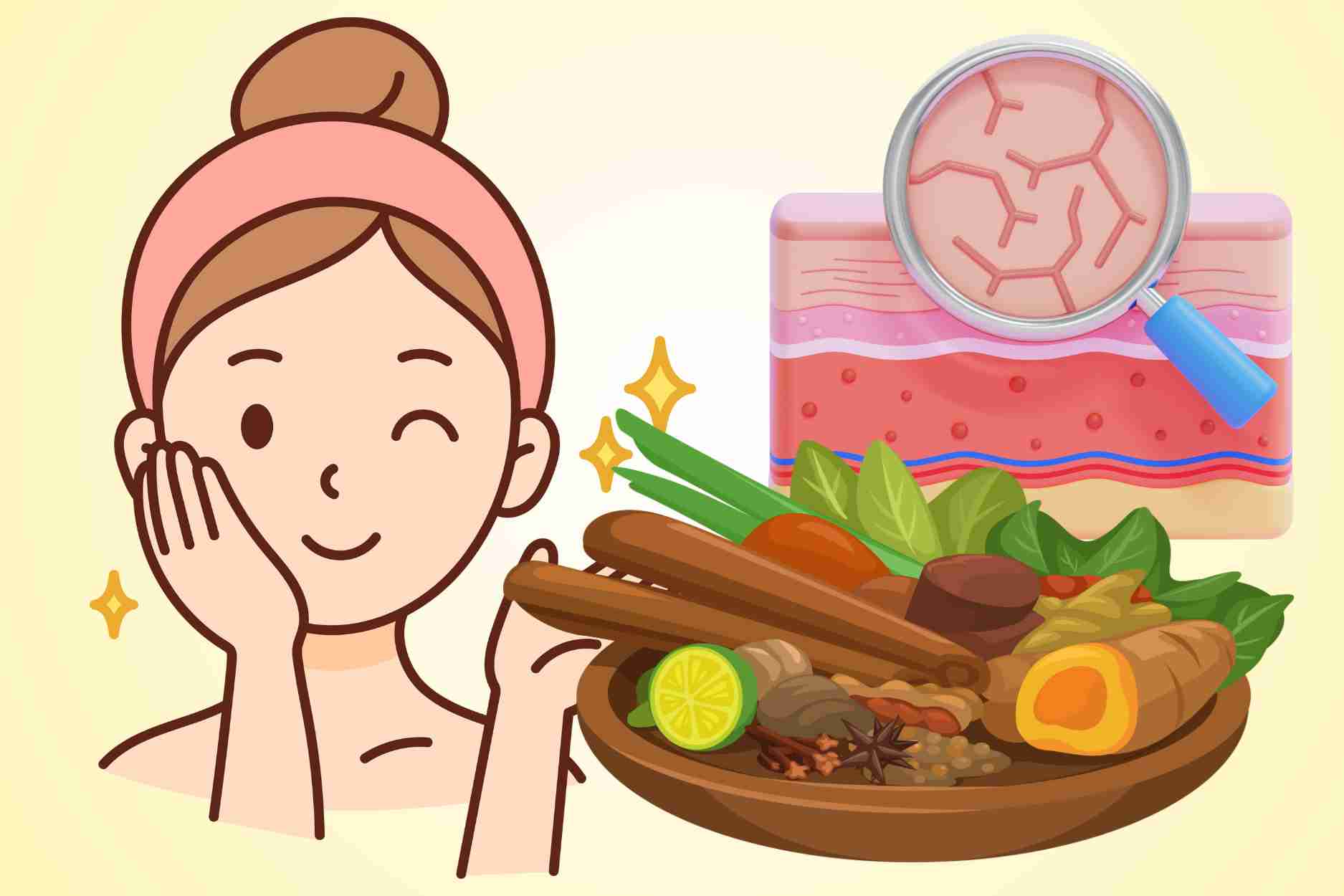 medicinal herbs to increase collagen production, naturally moisturize the skin in the dry season