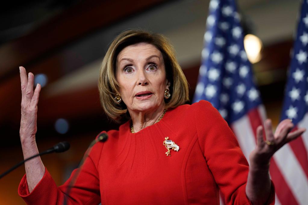 US House of Representatives Speaker Nancy Pelosi spoke at a regular press conference on May 13, 2021. Photo: Xinhua