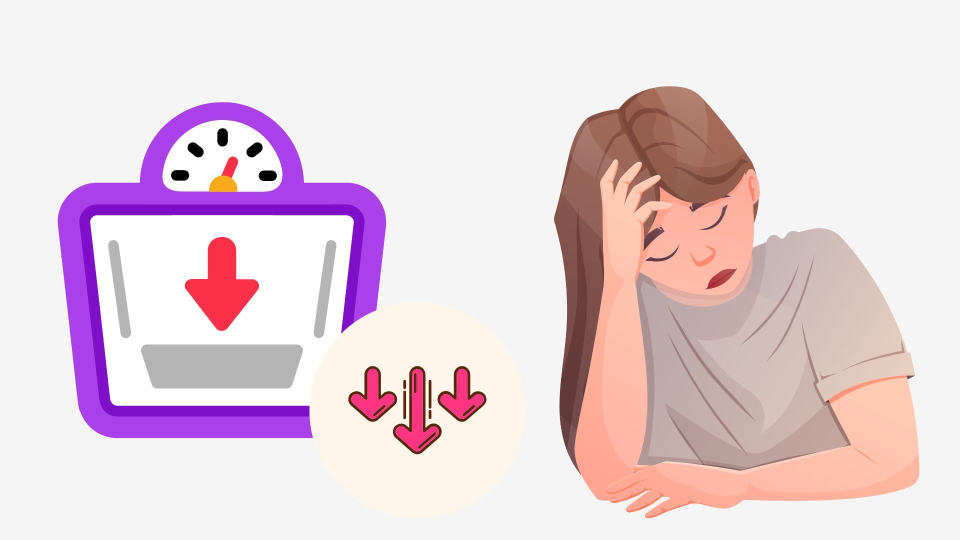 Losing weight too quickly causes fatigue and lack of concentration. Graphics: Thanh Thanh