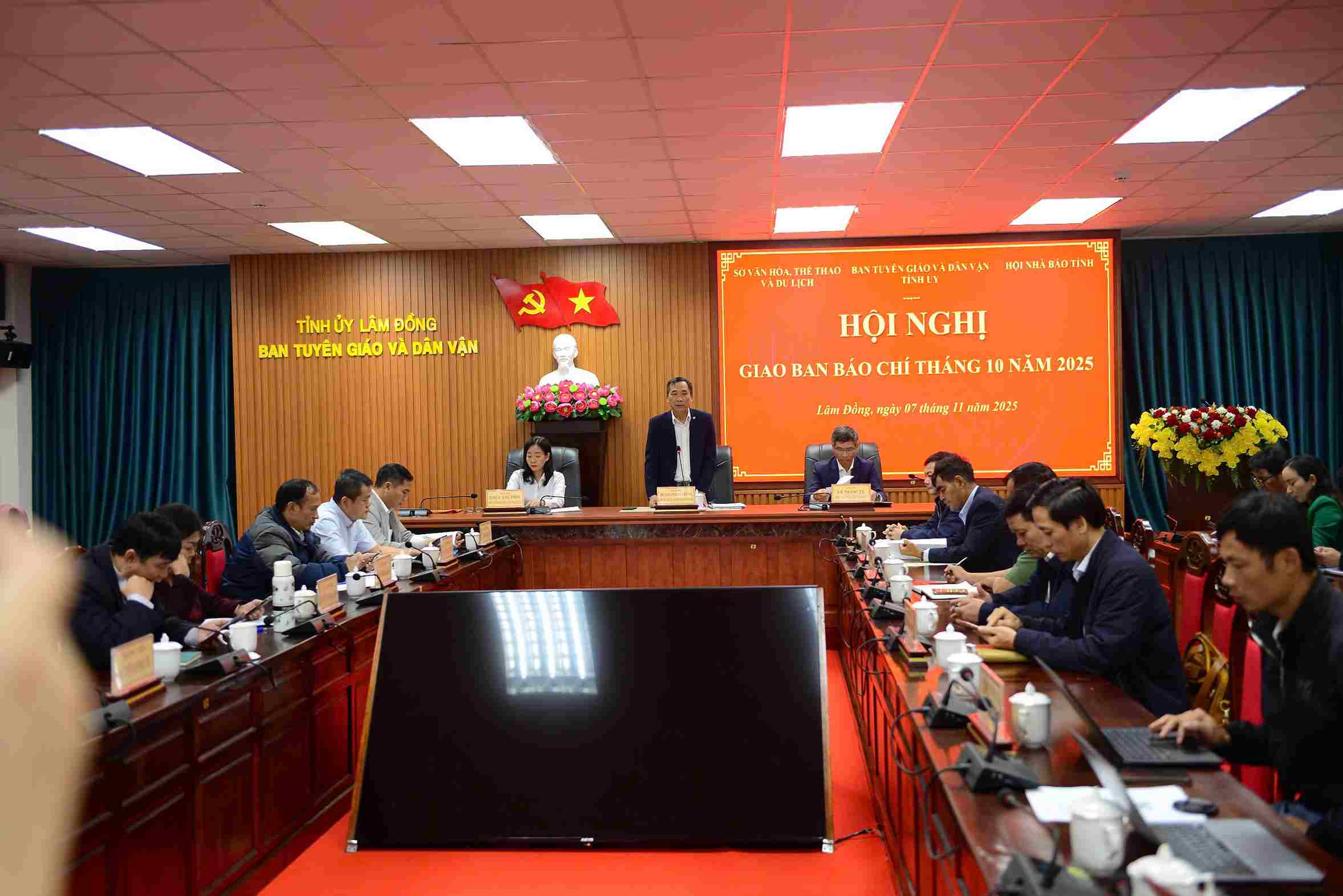 Hoi nghi giao ban bao chi tinh Lam Dong duoc to chuc vao sang 7.11. Anh: Phuc Khanh