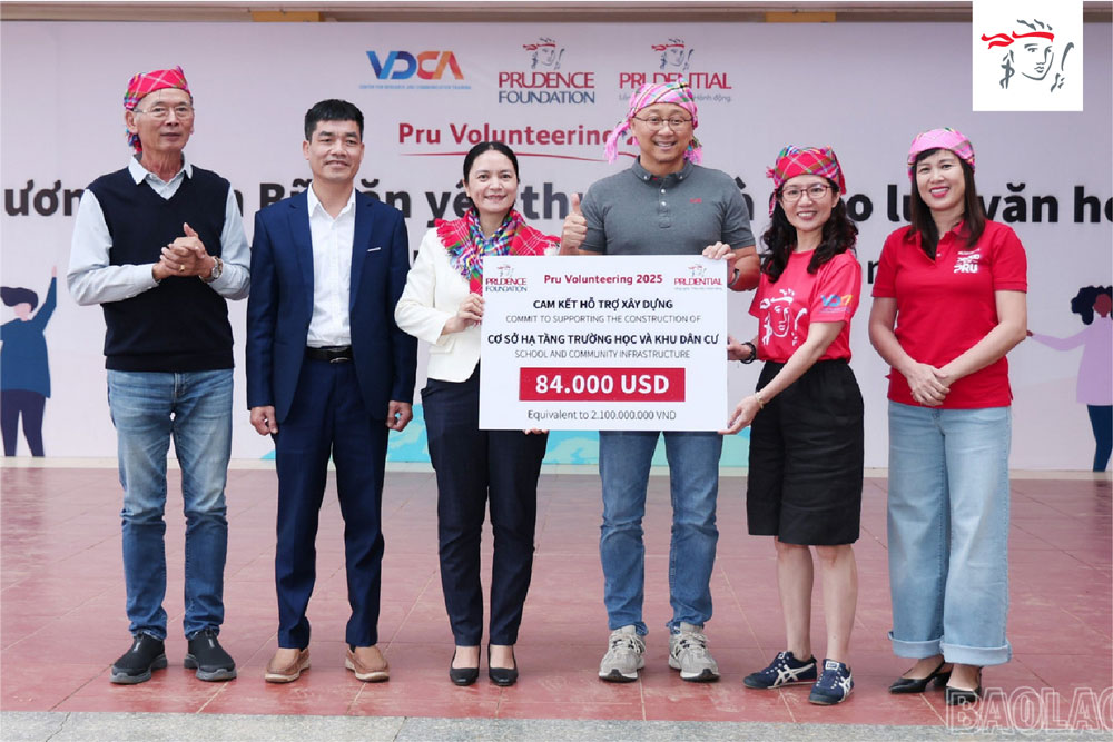 Prudential is committed to supporting the construction of school and residential infrastructure with up to 84,000 USD (equivalent to 2.1 billion VND). Photo: Provided by the enterprise