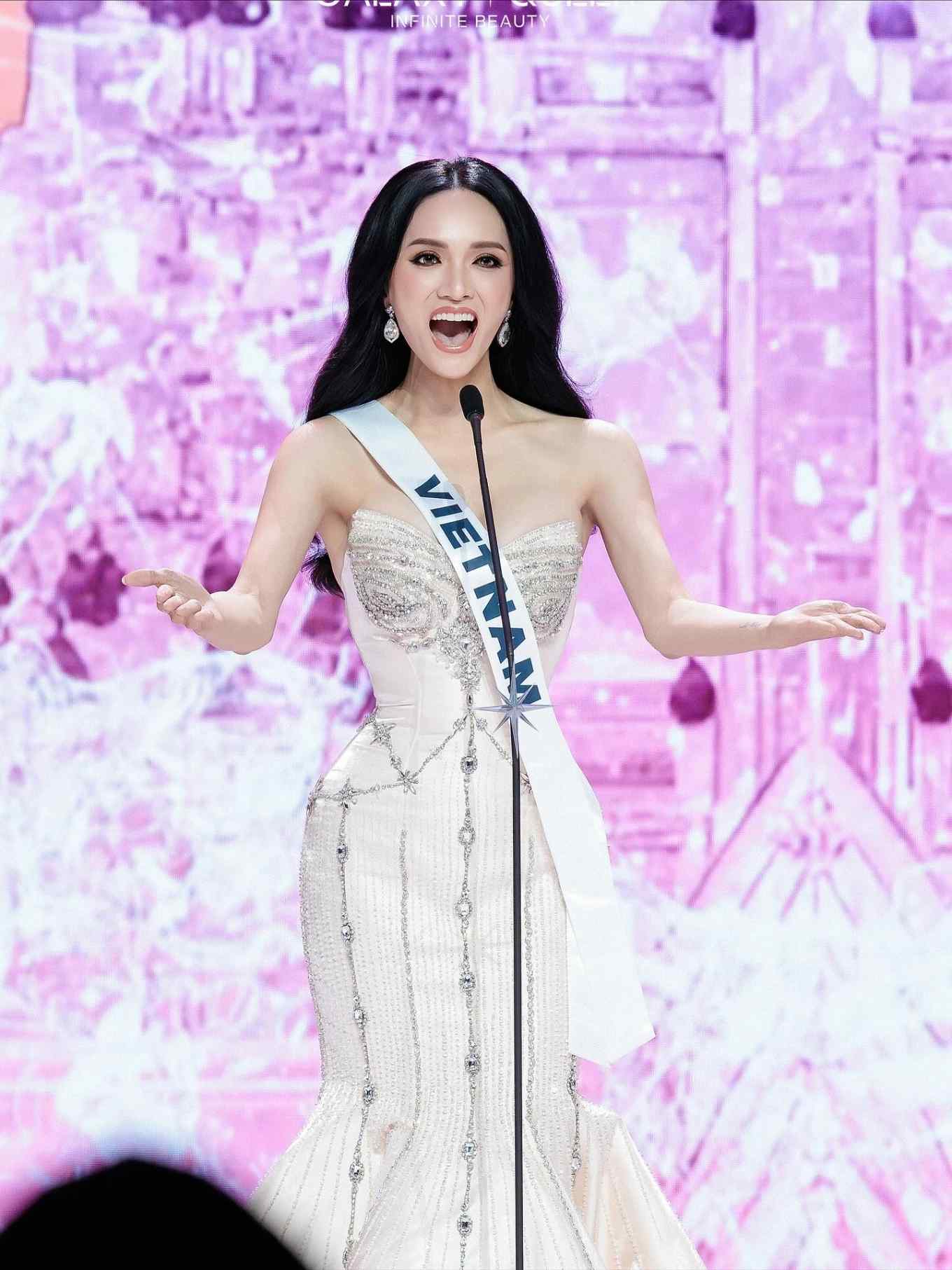Huong Giang la dai dien Viet Nam chinh chien tai Miss Universe 2025. Anh: Ban to chuc cuoc thi