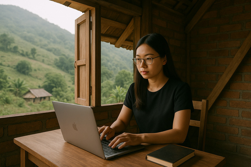 Mot so nguoi tre lua chon “ve vuon” chon song theo mot cach khac. Anh: AI