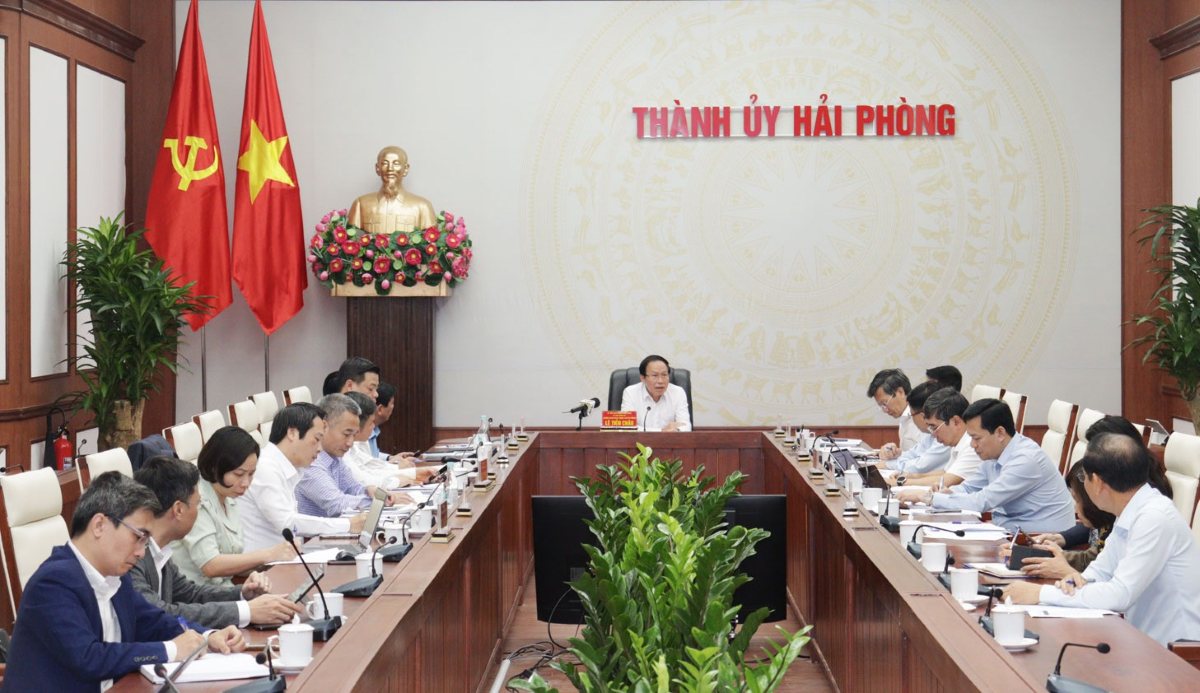 Vue de la reunion. Photo : Portail d’information electronique de Hai Phong