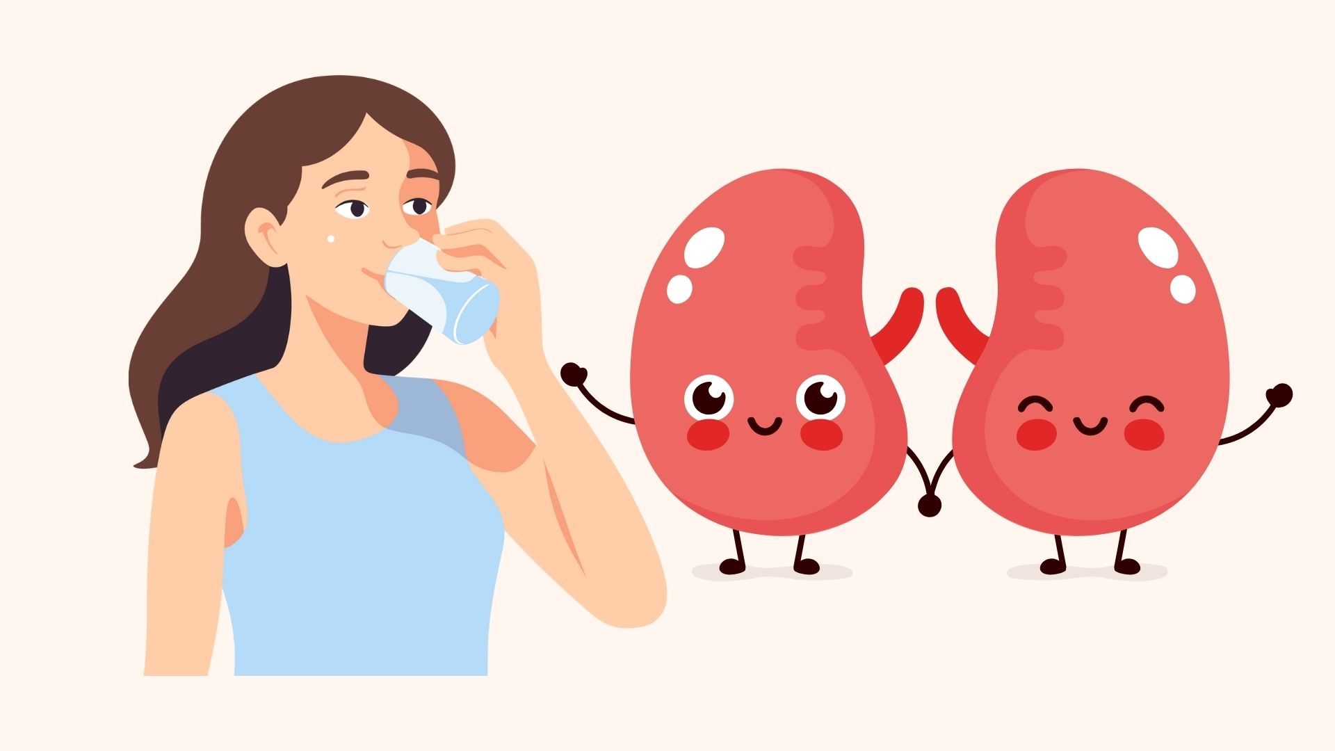 The amount of water you drink each day helps keep your kidneys healthy and reduce uric acid. Graphics: Linh Dan