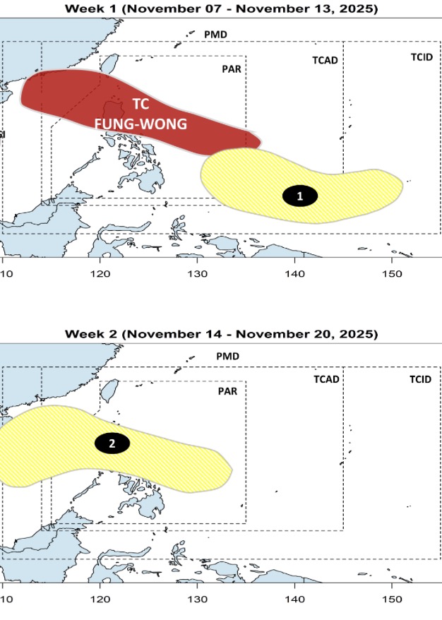 Ap thap moi sau bao Fung-wong du bao di vao Bien Dong. Anh: PAGASA