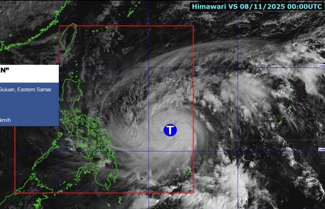 Typhoon Fung-wong on the morning of November 8. Photo: PAGASA