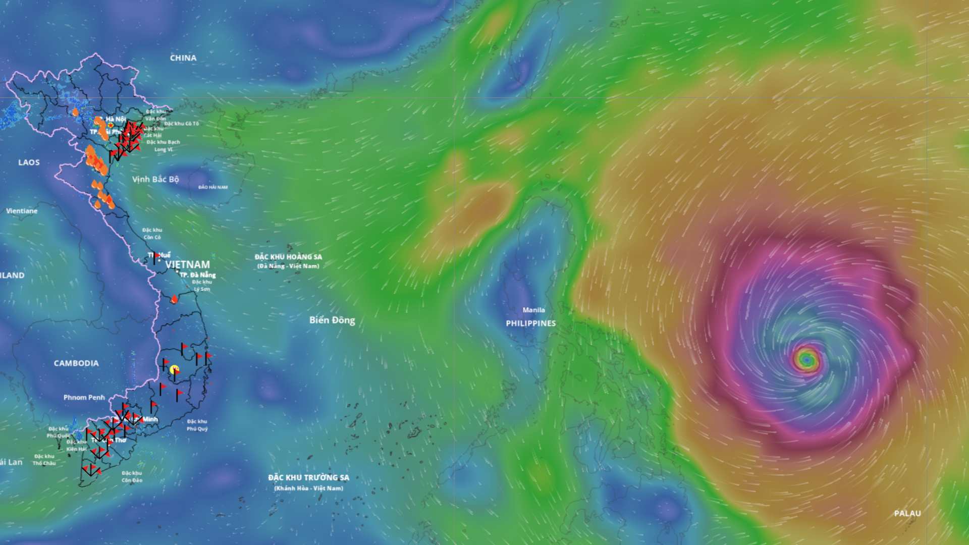 Dự báo diễn biến thời tiết xấu 2 ngày tới do dải hội tụ nhiệt đới trên Biển Đông