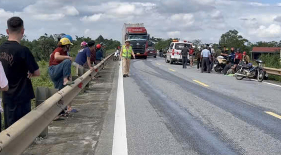 事故現場ではHさんはその場で死亡した。写真: スアン・フオン