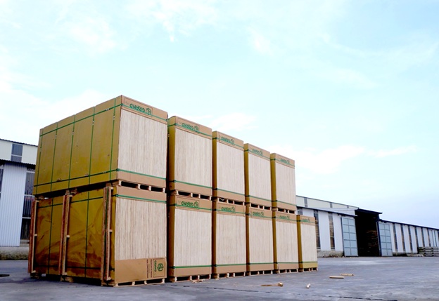 Long Dat はベトナム最大の合板輸出業者であることを誇りに思っています。写真: ロングダット