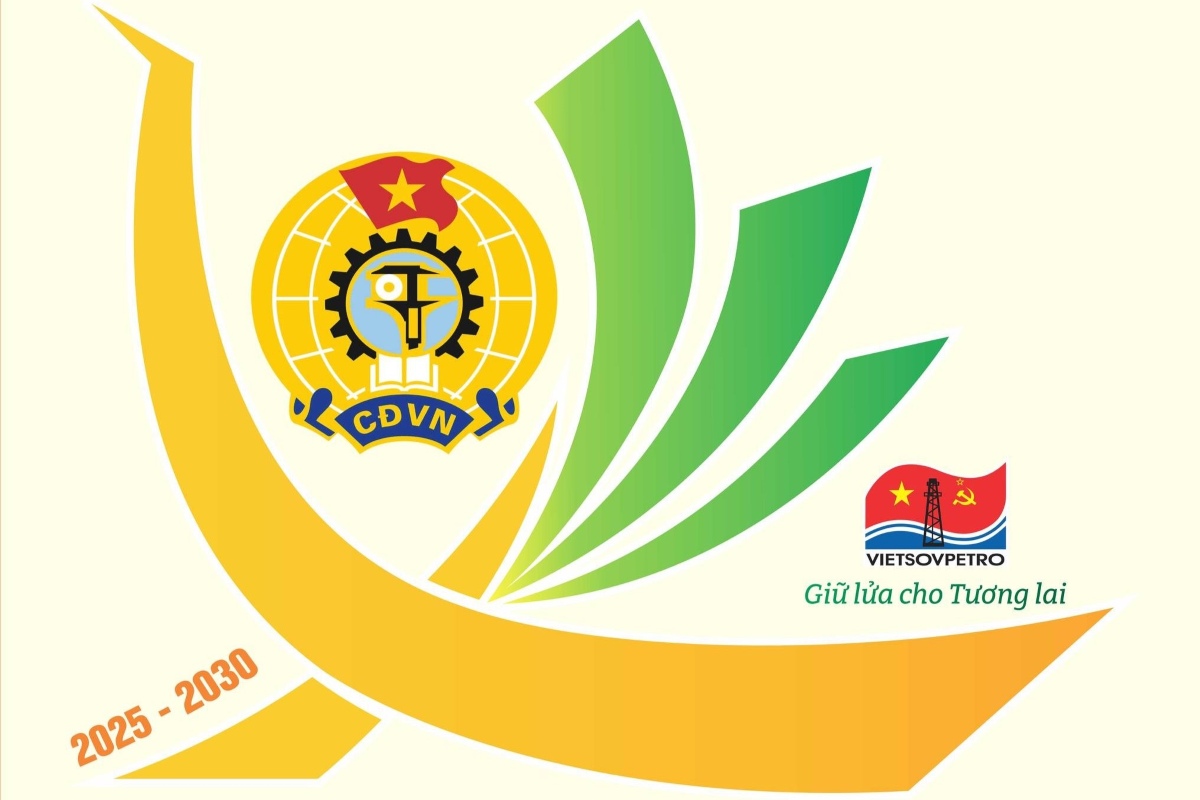 The official logo of the Vietnam - Russia Joint Venture Trade Union Congress of Vietsovpetro was launched, along with many outstanding activities. Photo: VGCL