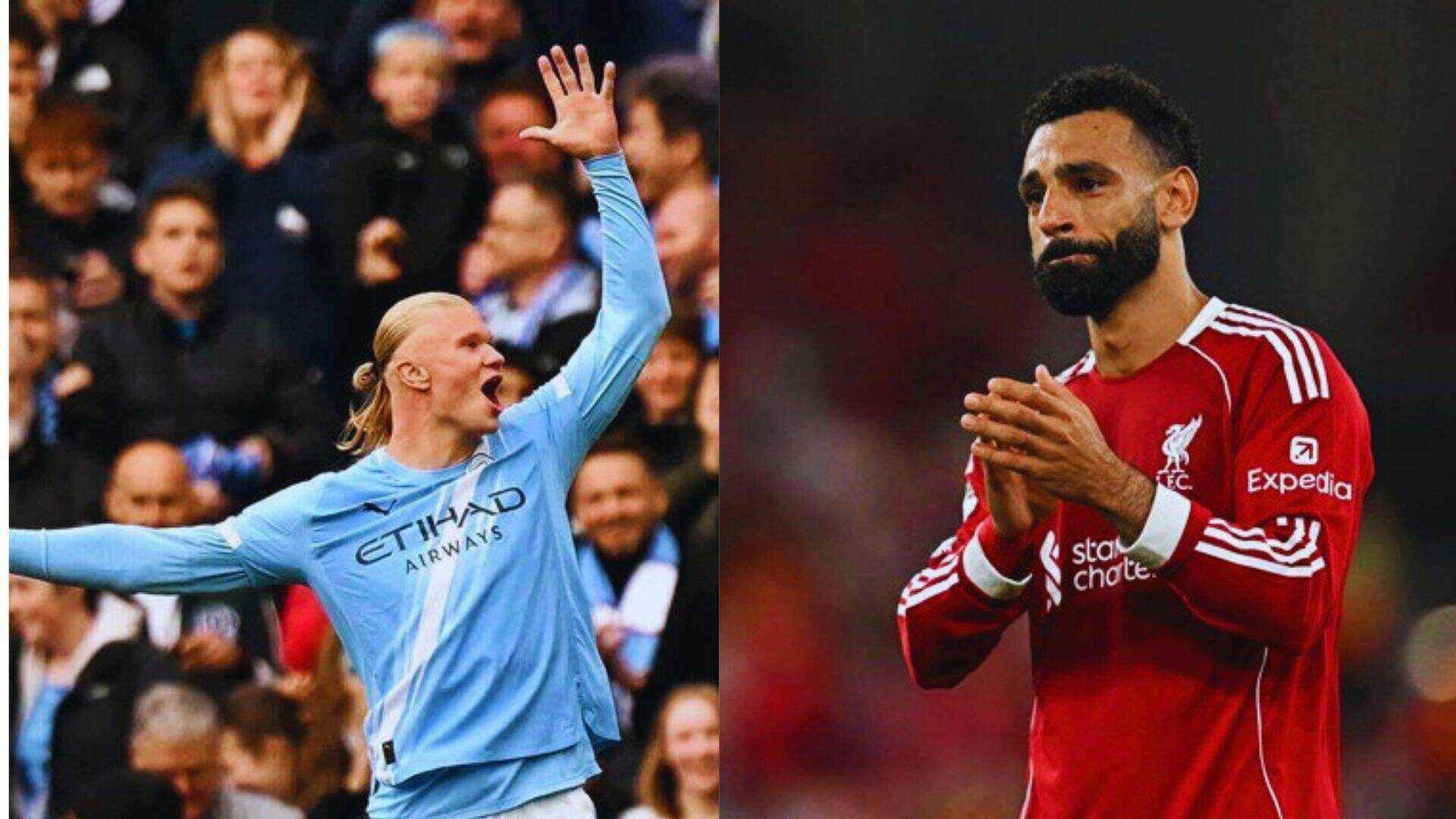 アーリング・ハーランドとモハメド・サラー。  写真：AFP