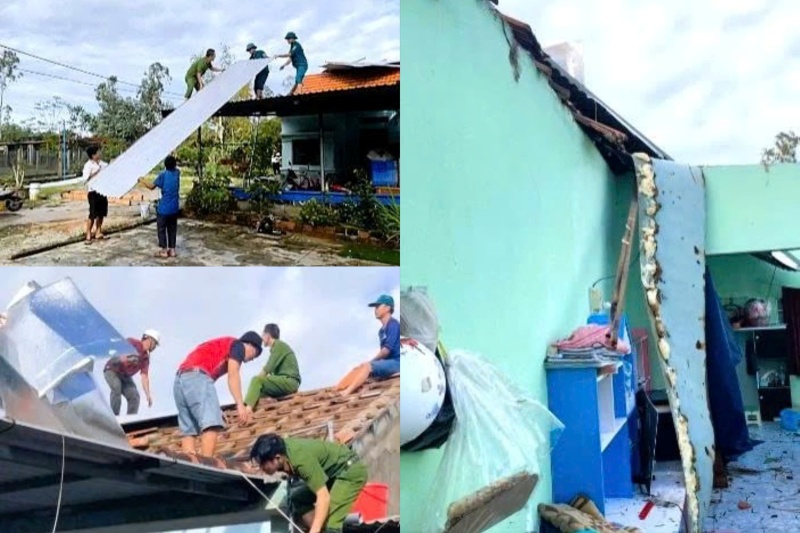 Le Comite permanent du Comite du Front de la patrie du Vietnam de la ville de Da Nang vient de lancer le 'Mois d'action pour le peuple dans les zones touchees par les catastrophes naturelles' afin de mobiliser rapidement la force du grand bloc unifie de toute la nation pour unir leurs forces afin de soutenir les populations touchees par les catastrophes naturelles et les inondations. Photo : Hoang Bin