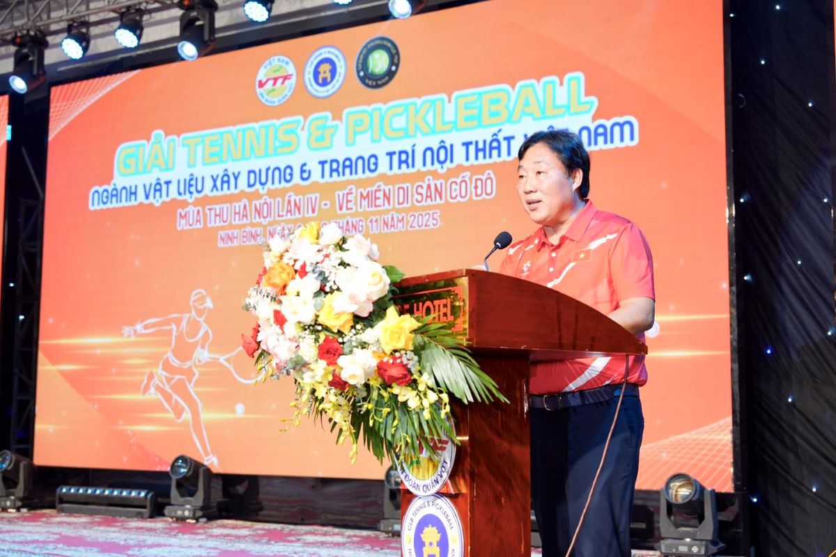The Vietnam Tennis Federation evaluates the organization of the 4th Hanoi Autumn Tennis and Pickleball Tournament in 2025. Photo: VTF