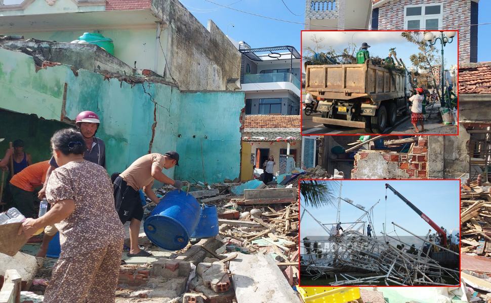 Gia Lai people overcome the consequences of storm No. 13. Photo: Hoai Phuong