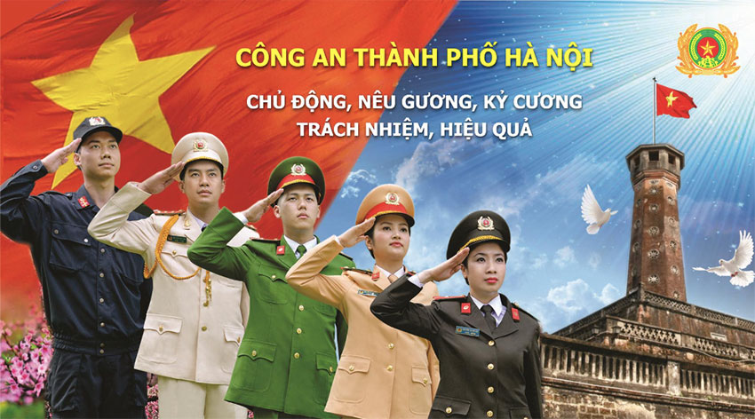 Hanoi Police is proposed to be awarded the title of Hero of the People's Armed Forces in the renovation period. Photo: Hanoi Police
