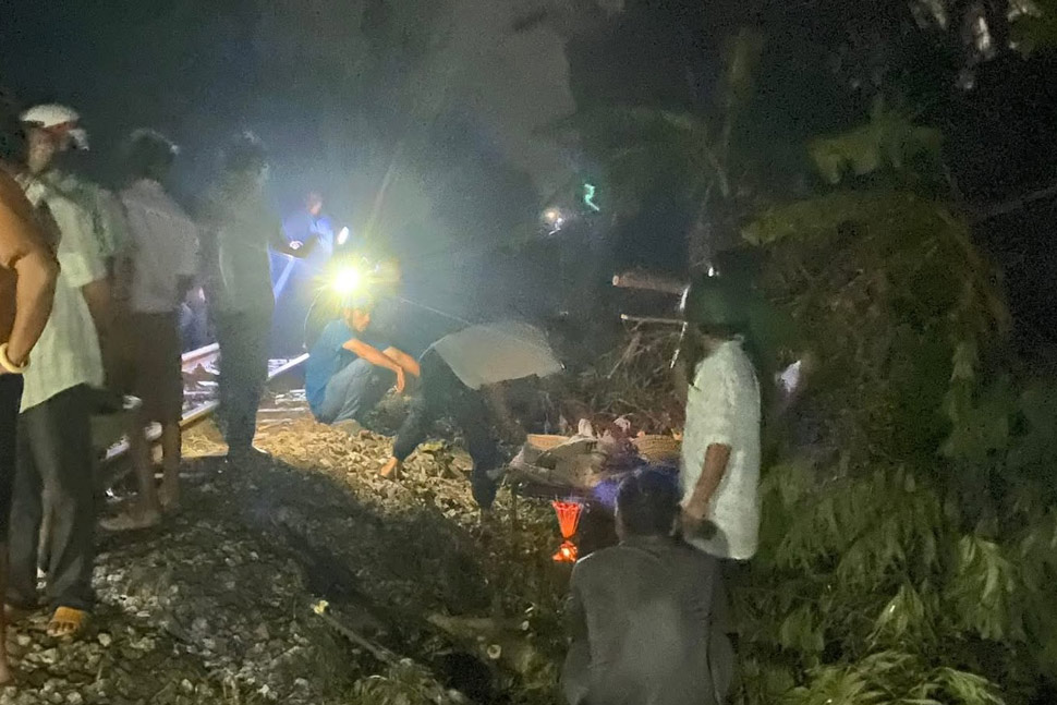 The scene of the railway accident that killed a patrol employee in Gia Lai. Photo: Hoai Phuong