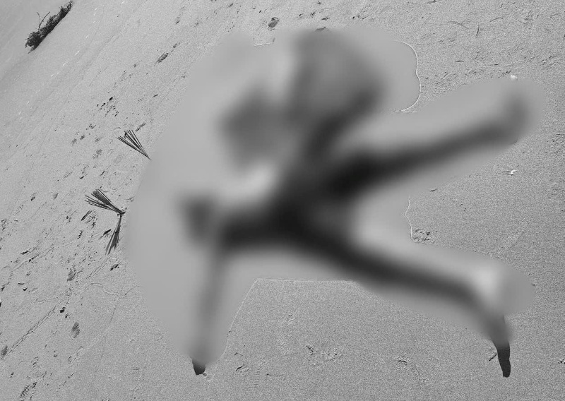 Thi the nam gioi troi dat vao bo bien Vo Nguyen Giap, Da Nang. Anh: CACC