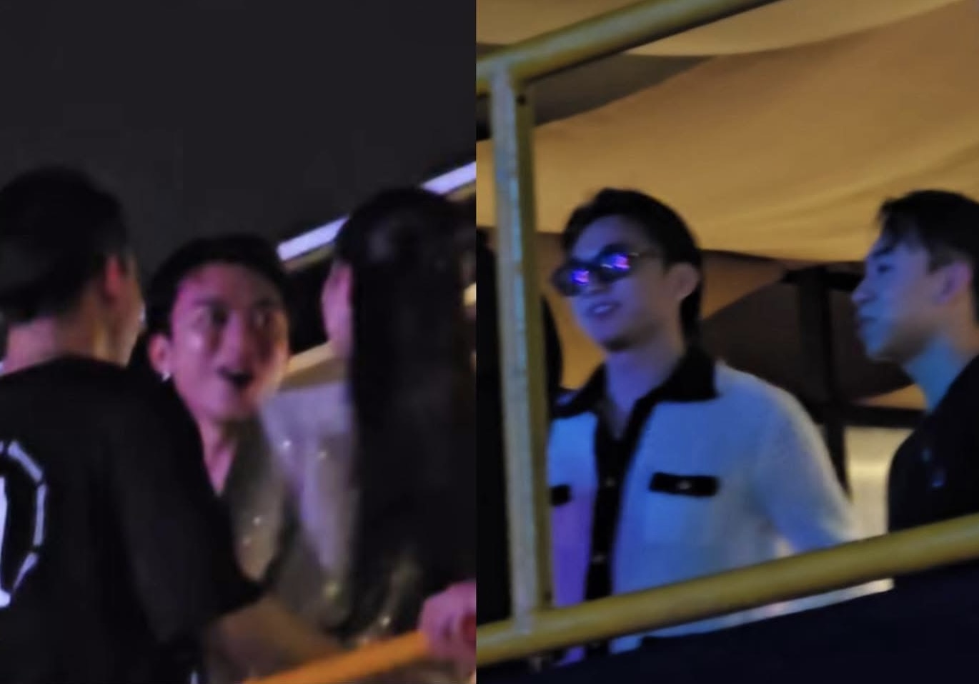 Soobin Hoang Son tro chuyen vui ve, than thiet voi vo chong A hau Phuong Nhi. Anh: Cat tu video