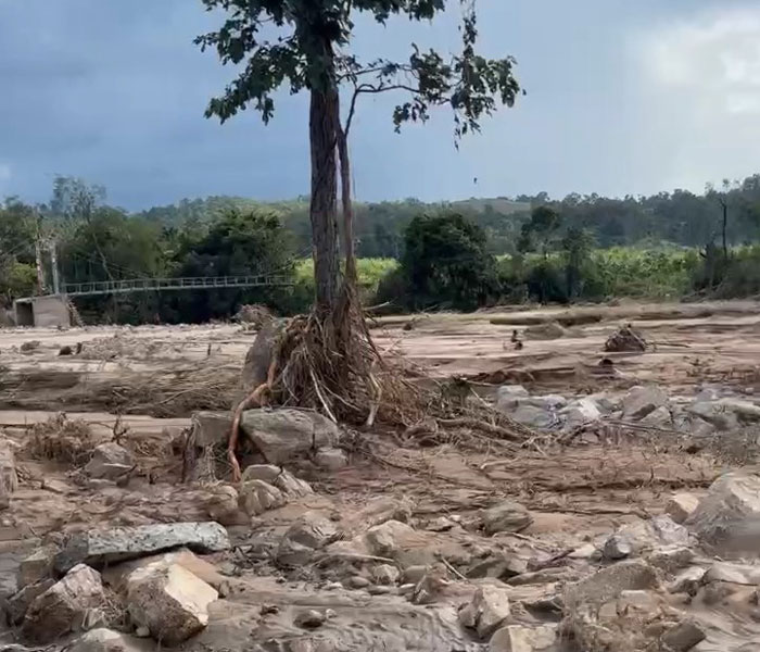 Vung ha du song Ba sau mua bao bi anh huong nghiem trong. Anh: Thanh Tuan