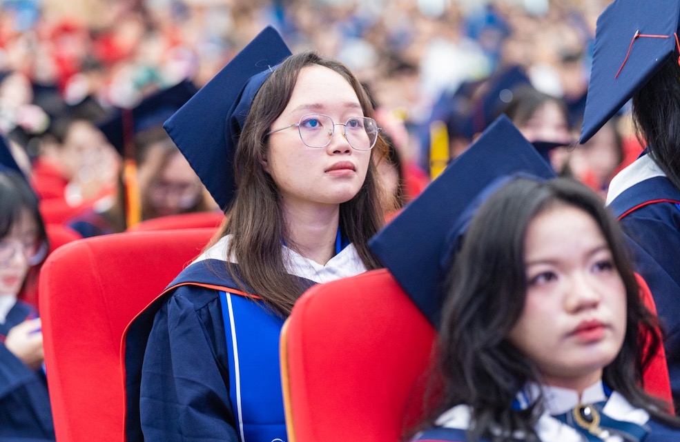 Sinh vien Dai hoc Phenikaa trong le tot nghiep ngay 9.11. Anh: Van Trang