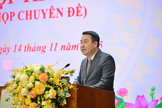 New Chairman of Lao Cai Provincial People's Committee Nguyen Tuan Anh. Photo: Bao Nguyen