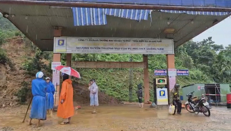 국도 40B 산사태 후 남짜미에서 휘발유 부족 위험