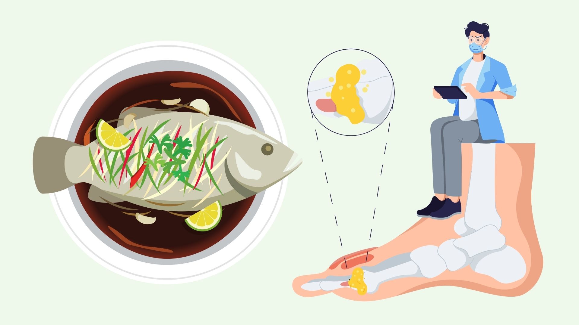 Fish dishes are low in purines, do not increase uric acid. Graphics: Linh Dan