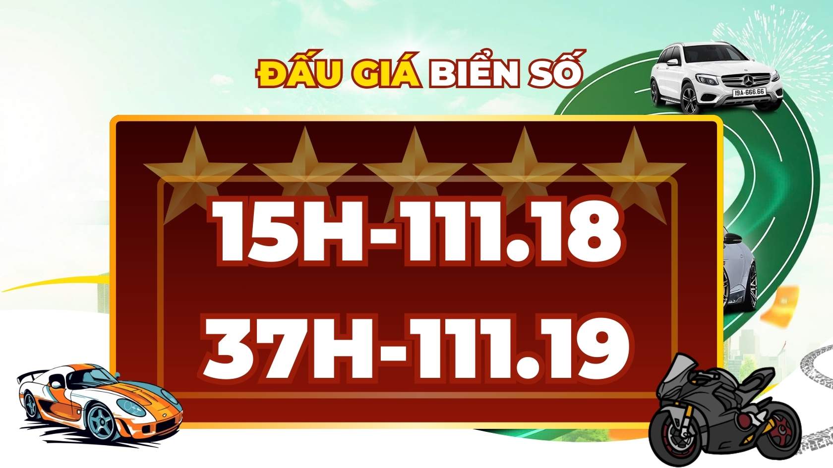 La pareja de matriculas super bonitas estara disponible en la subasta del 1 de diciembre