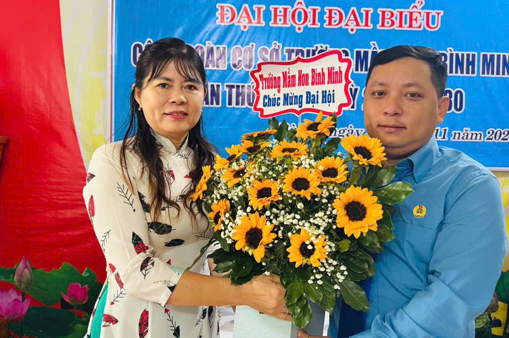 El Sindicato de la Escuela Infantil Binh Minh perteneciente al sindicato de la comuna de Ba Na Da Nang organizo con exito el II Congreso del mandato 2025-2030. Foto: Sindicato de Ba Na.