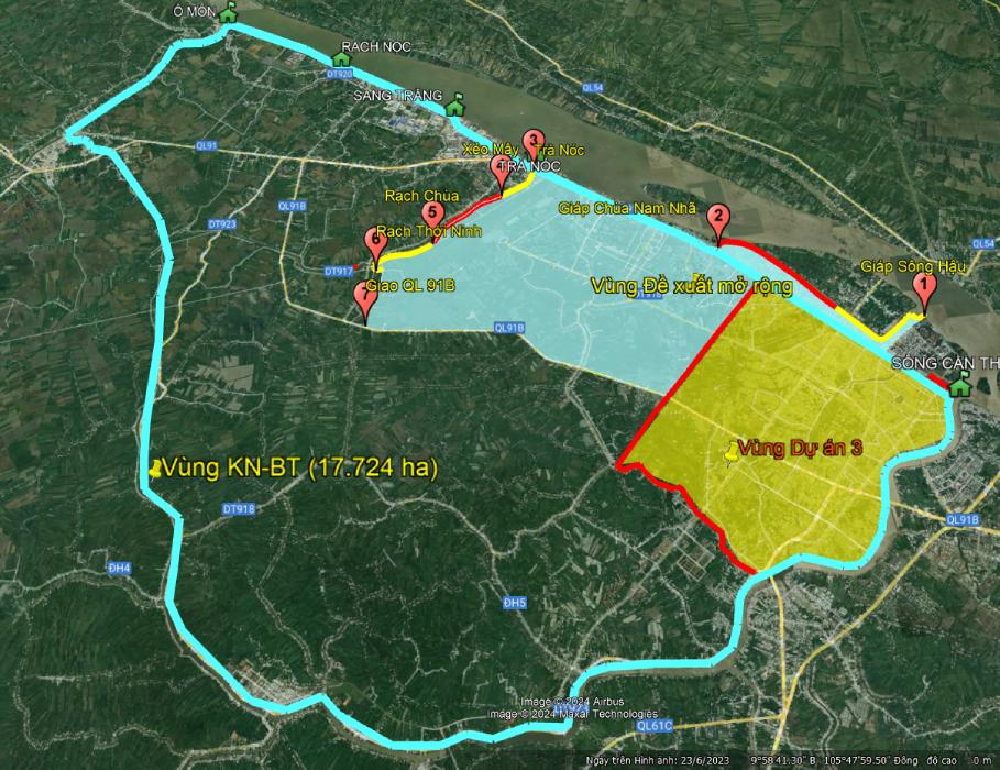 Vi tri de xuat du an kiem soat ngap lut. Anh: Ban quan ly du an