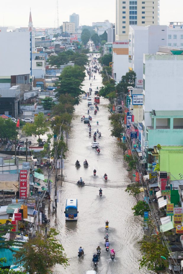 Quoc lo 91 chim trong nuoc. Anh: Ta Quang