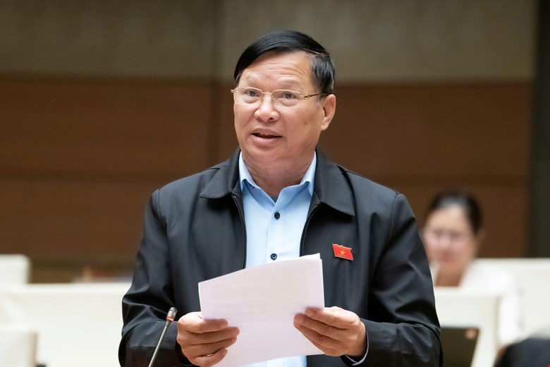 Delegate Tran Van Tien said it is very difficult to achieve a rate of 75% of the people who agree for the State to reclaim the land. Photo: Quochoi.vn