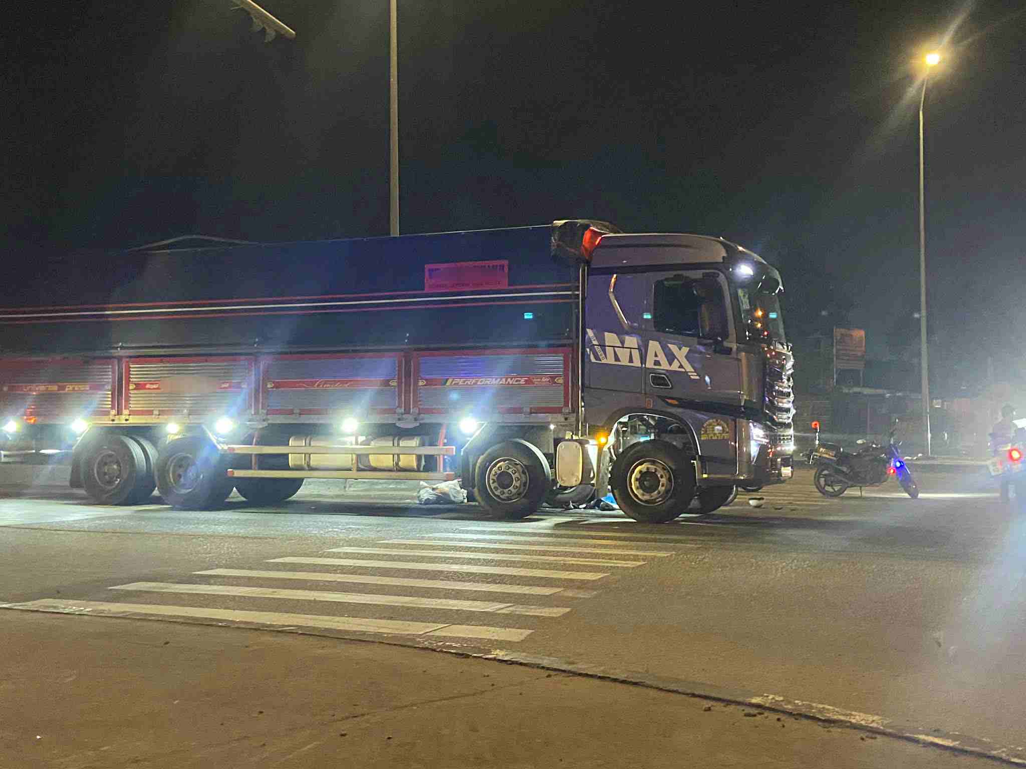 Hien truong vu tai nan. Anh: Ban doc cung cap