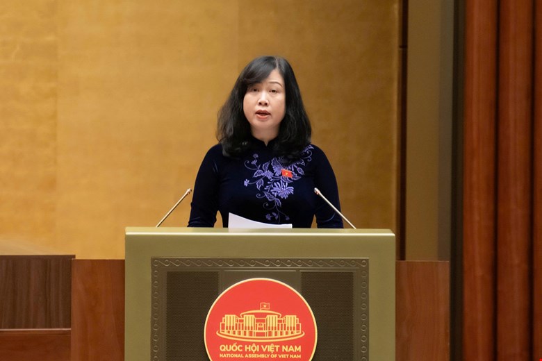 Bo truong Bo Y te Dao Hong Lan. Anh: Media Quoc hoi