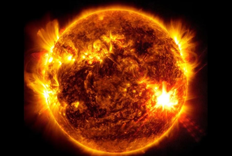 The sudden increase in geological storm activity came from the launch of sunflower material. Photo: NASA