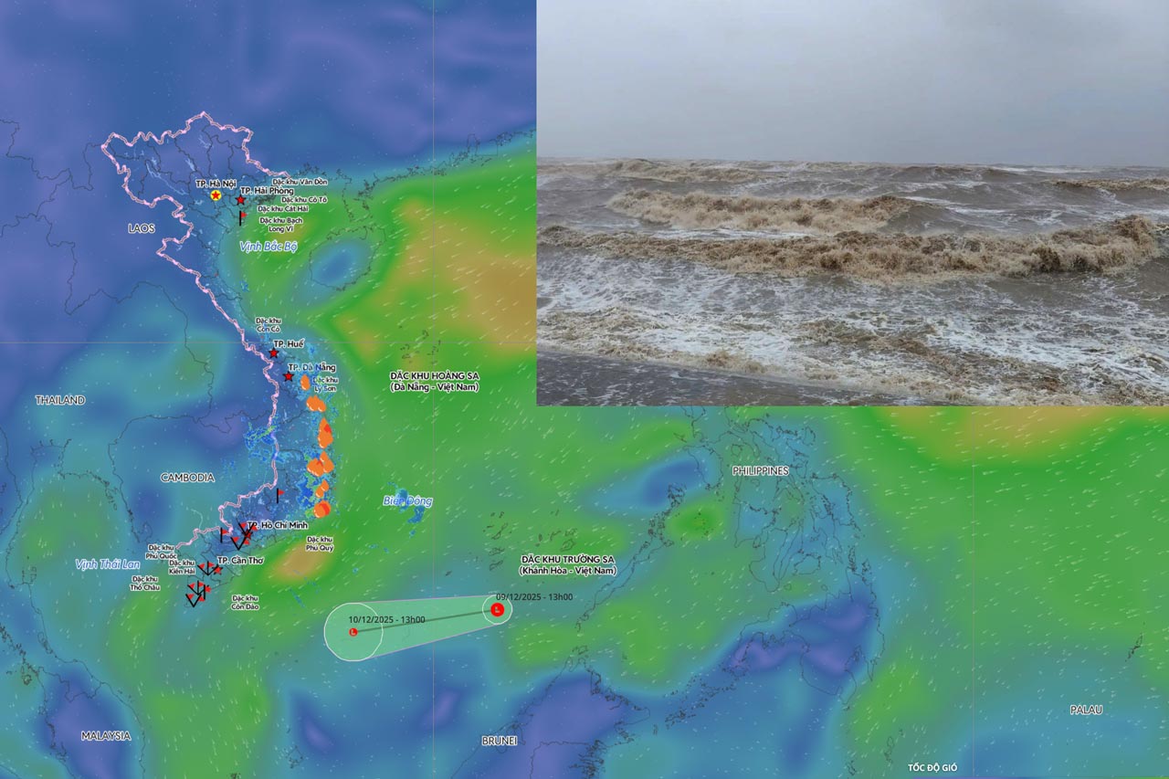 Low pressure area combined with cold air causes bad weather