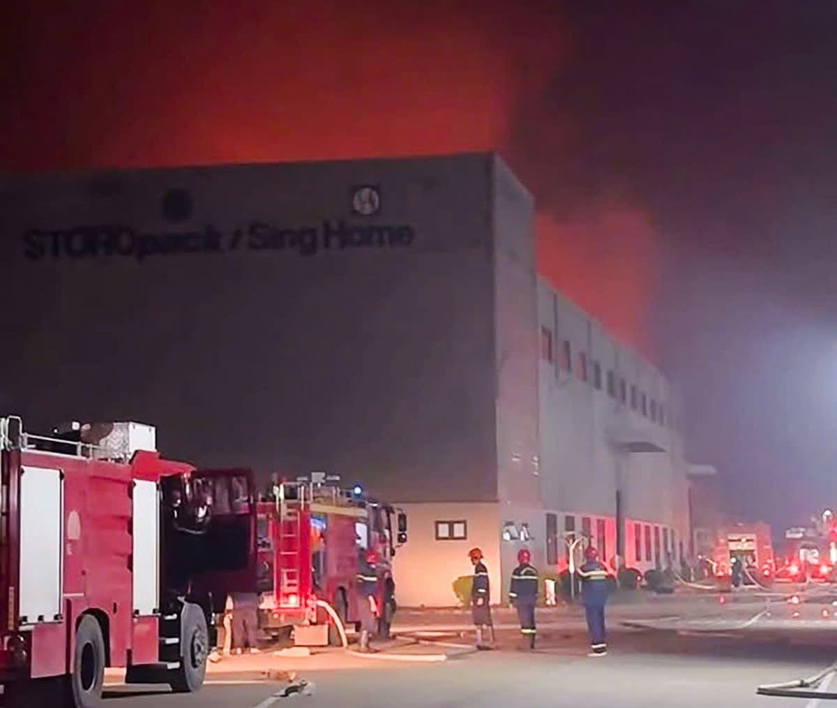 하이퐁 화재 현장. 사진: 주민 제공