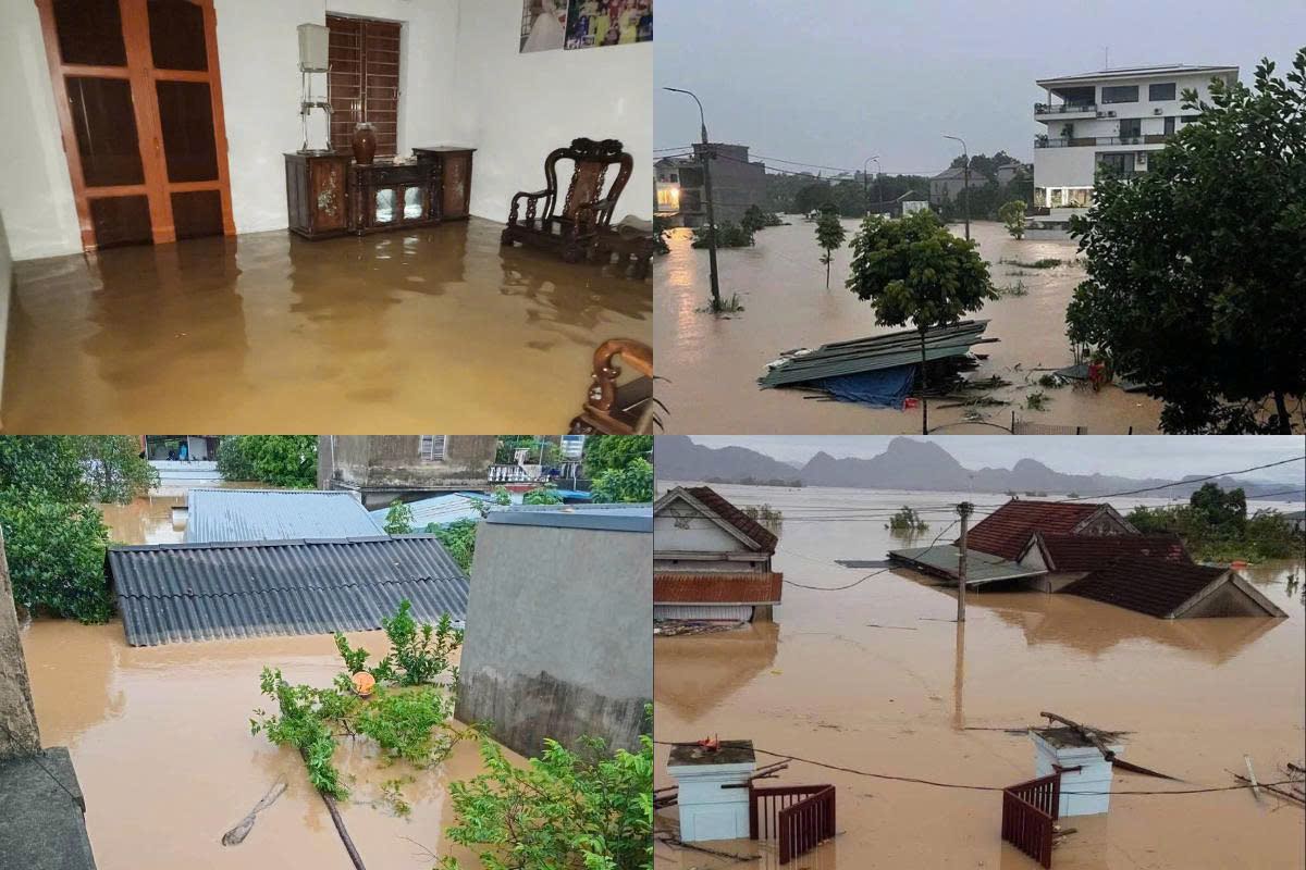 Khu vuc bo suoi thuoc thon Muong, xa Gia Phu sau con bao Yagi nam 2024. Anh: Nhom PV