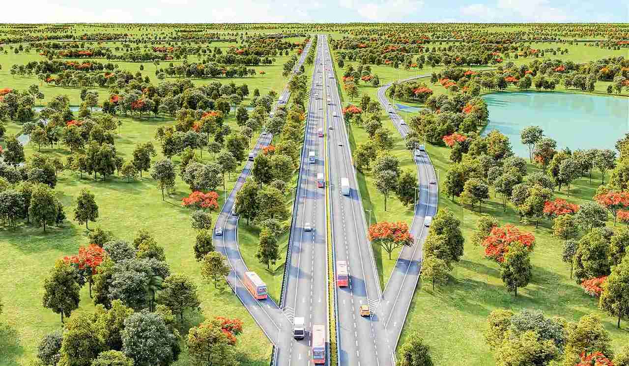 Simulating the Bao Loc - Lien Khuong Expressway, the project will contribute to helping Lam Dong province accelerate the pace of socio-economic development in the coming time. Photo: Provided by Lam Dong Construction Management Board No. 1